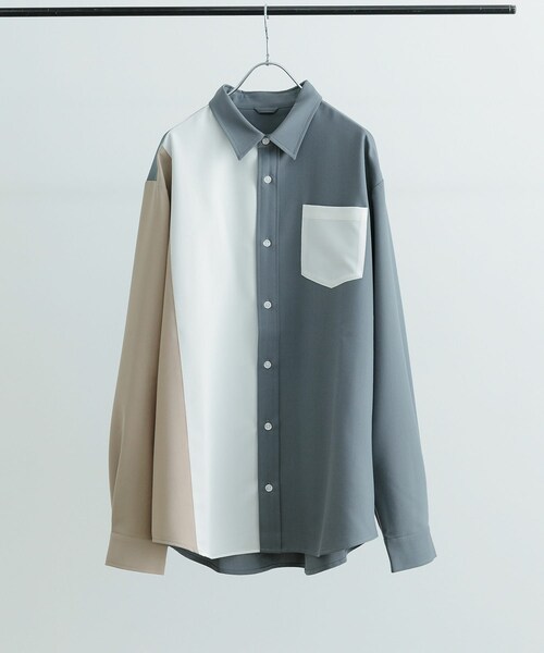 ITEMS URBANRESEARCH（アイテムズ アーバンリサーチ）の「Vertical Switch 長袖シャツ（シャツ/ブラウス・メンズ・L.BLU/WHT/BLU・M/L）」の3枚目の写真