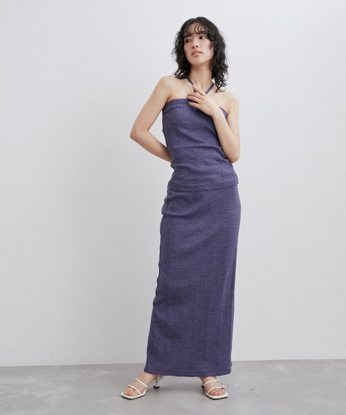 ADAM ET ROPE'（アダムエロペ）の「【Miller for ADAM ET ROPE'】Cup付 Camisole（キャミソール・レディース・ブラック/ベージュ/パープル系・F）」の11枚目の写真