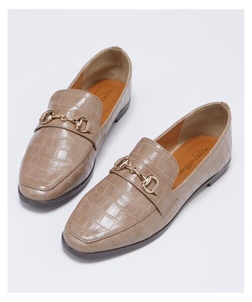 nissen（ニッセン）の「やわらかビット付ローファーシューズ（低反発中敷）（ローファー・メンズ・黒/グレージュ(クロコ型押)/アイボリー・S=22.0~22.5cm/M=23.0~23.5cm/L=24.0~24.5cm/LL=24.5~25.0cm）」の3枚目の写真