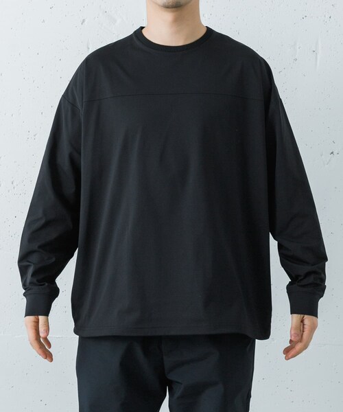 URBAN RESEARCH(アーバンリサーチ)の「Wide Dad BREEZY TECH LONG-SLEEVE T-SHIRTS(Tシャツ/カットソー・メンズ・D.NAVY/BLACK/CHARCOAL・1/2)」の11枚目の写真