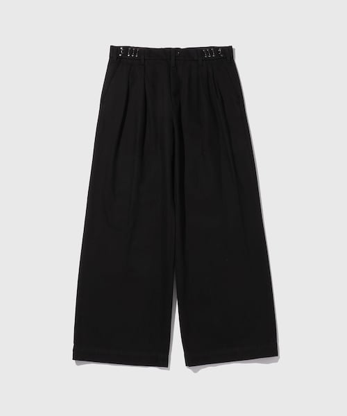 ADAM ET ROPE'（アダムエロペ）の「【DAIRIKU/ダイリク】Wide Two Tuck Chino Pants（チノパンツ・メンズ・ブラック・M/S）」の2枚目の写真