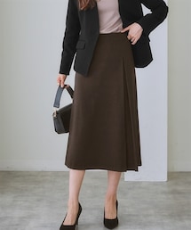 7days Life Styling | 【レディーススーツ】セットアップ対応洗えるウール調ストレッチロング丈フレアスカート（上下別売）(スーツスカート)