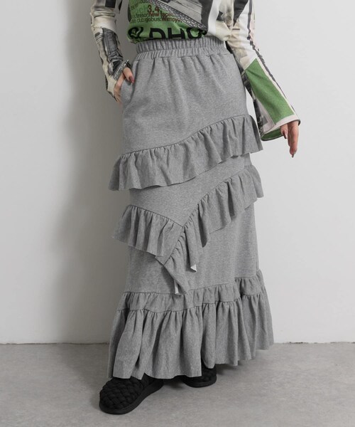 THE GOODLAND MARKET（ザグッドランドマーケット）の「old honey　48°C skirt（スカート・レディース・02gray/01yellow・FREE）」の3枚目の写真