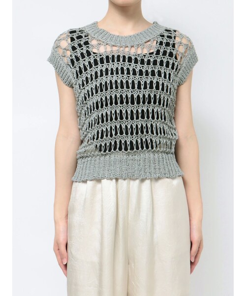 EMODA（エモダ）の「ブレイドメッシュタンクトップ（タンクトップ・レディース・ホワイト/グレー/ブラック/ブルー・F）」の14枚目の写真