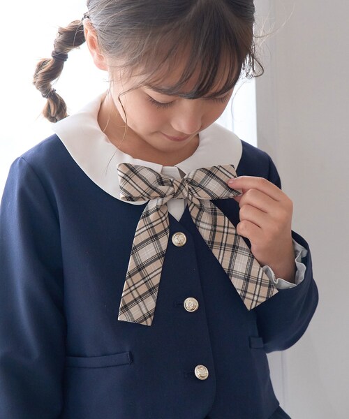 ROPE' PICNIC(ロペピクニック)の「【KIDS】セレモニーにも/リボンタイ(蝶ネクタイ・キッズ・ベージュ/サックス・F)」の2枚目の写真