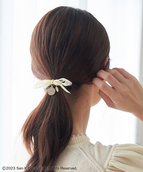 ROPE' PICNIC（ロペピクニック）の「【Rilakkuma(リラックマ) 】meets ROPE' PICNIC/オーガンジーヘアポニー（ヘアゴム・レディース・キナリ/ラベンダー/イエロー・F）」の17枚目の写真