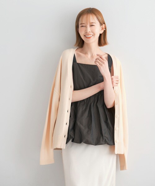 URBAN RESEARCH ROSSO（アーバンリサーチロッソ）の「ウエストシェイプカーディガン（カーディガン/ボレロ・レディース・lime/ivory・FREE）」の14枚目の写真