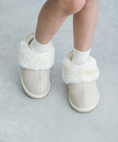 URBAN RESEARCH DOORS（アーバンリサーチドアーズ）の「ショートムートンブーツ(KIDS)（シューズ小物/雑貨・キッズ・BROWN/BEIGE・18/19/20/21/22）」の4枚目の写真