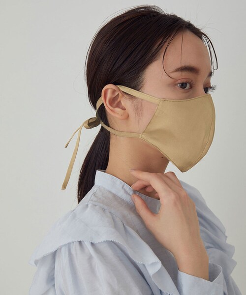 ADAM ET ROPE'（アダムエロペ）の「【WEB限定】シルクフォルムリボンマスク（その他・レディース・ブラック/キャメル/ベージュ/ピンク・F）」の11枚目の写真