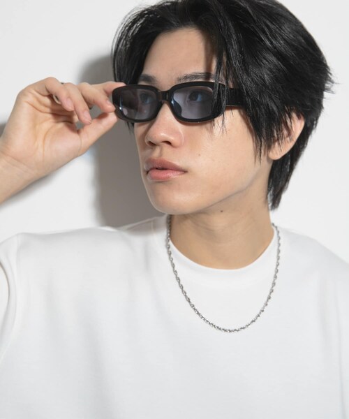 SENSE OF PLACE by URBAN RESEARCH（センスオブプレイスバイアーバンリサーチ）の「スクエアサングラス（メガネ・メンズ・BLACK/BLK×BLU・one）」の14枚目の写真