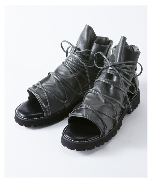 nissen（ニッセン）の「【ゆったり幅広】コードデザインハイカットサンダル（ワイズ４Ｅ）（サンダル・メンズ・黒/グレージュ/グレー・M=23.0~23.5cm/4E/L=24.0~24.5cm/4E/LL=25.0~25.5cm/4E/3L=26.0~26.5cm/4E）」の10枚目の写真