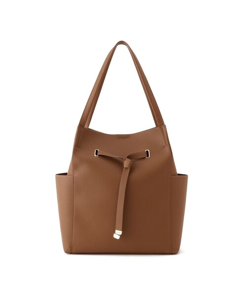 VIS（ビス）の「【復刻/WEB限定】フロントタイトートバッグ/A4対応,軽量（トートバッグ・レディース・ブラック/キナリ/ブラウン・F）」の3枚目の写真