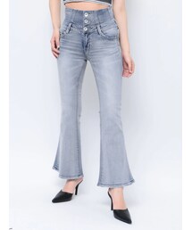 GYDA | H/W BACKクロスフレアパンツ(デニムパンツ)