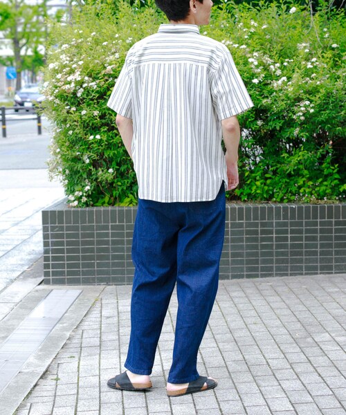 URBAN RESEARCH Sonny Label（アーバンリサーチサニーレーベル）の「インドコットンストライプシャツ（シャツ/ブラウス・メンズ・オフ/ブルー・M/L）」の16枚目の写真