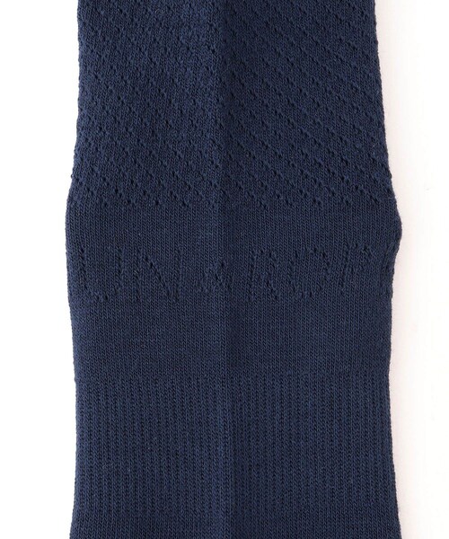 ROPE'（ロペ）の「ロゴ×透かし柄ミディ丈ソックス（ソックス/靴下・レディース・ブラック/ホワイト/ネイビー・F）」の10枚目の写真