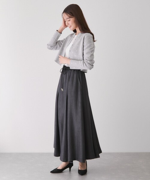 Jayro(ジャイロ)の「ドット柄カーディガン(カーディガン/ボレロ・レディース・ブラック系/グレー/ホワイト系・M)」の19枚目の写真