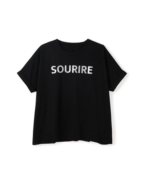 Jayro（ジャイロ）の「フレンチロゴTシャツ（Tシャツ/カットソー・レディース・ブラック/ホワイト/ネイビー/サックス・F）」の2枚目の写真