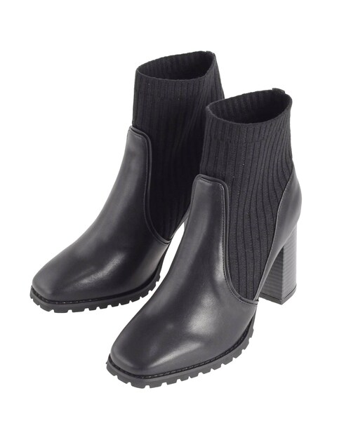 MERCURYDUO（マーキュリーデュオ）の「ソックスタイプショートブーツ（ブーツ・レディース・ブラウン/ベージュ/ブラック/ダークブラウン/カーキ・38/36）」の18枚目の写真