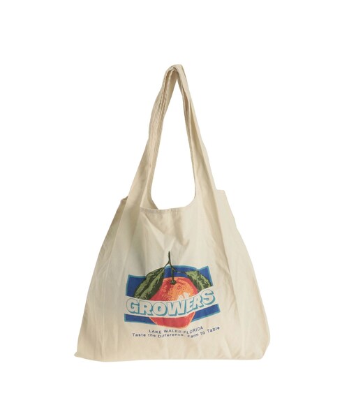 Ungrid（アングリッド）の「カラーロゴエコBAG（エコバッグ/サブバッグ・レディース・アイボリー/オレンジ/イエロー/ブルー・F）」の3枚目の写真