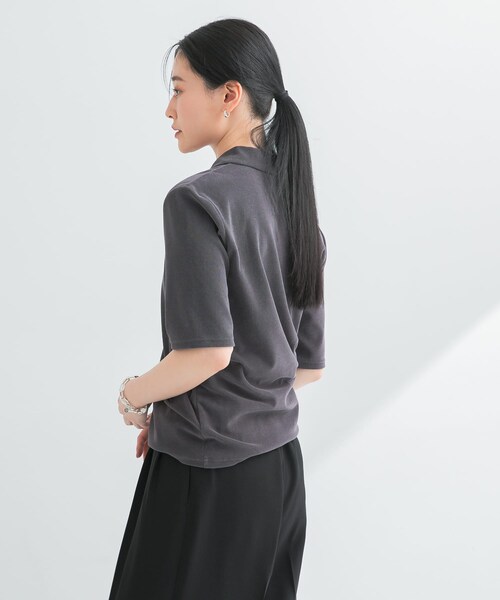 URBAN RESEARCH(アーバンリサーチ)の「パイルポロ衿カットソー(Tシャツ/カットソー・レディース・GRAY/YELLOW・FREE)」の7枚目の写真