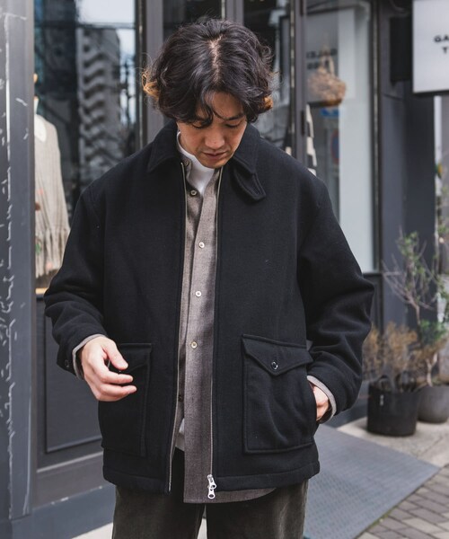 URBAN RESEARCH DOORS(アーバンリサーチドアーズ)の「ウールブレンドハリントンジャケット(テーラードジャケット・メンズ・MOCHA/BLACK・M/L)」の6枚目の写真