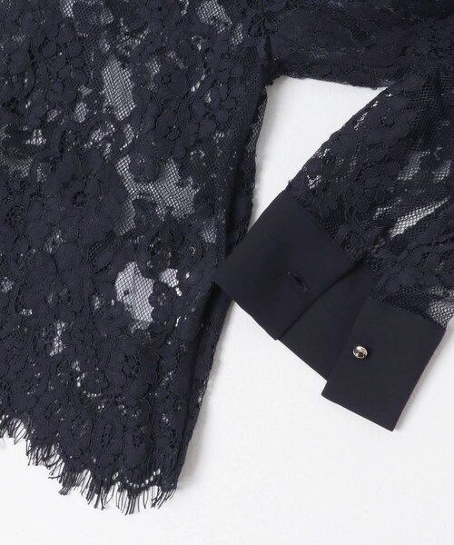 URBAN RESEARCH ROSSO（アーバンリサーチロッソ）の「レースクレリックシャツ（シャツ/ブラウス・レディース・WHITE/NAVY・Free）」の8枚目の写真