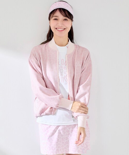 ROPE'(ロペ)の「【UVカット】【接触冷感】アニマル柄ドロストライトブルゾン(ブルゾン・レディース・グレー/ネイビー/ピンク・L/M/S)」の14枚目の写真