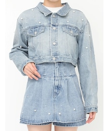 dazzlin | パールデニムショートジャケット(デニムジャケット)