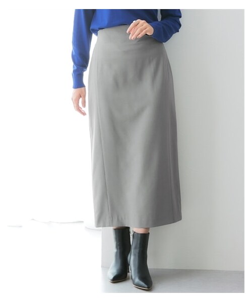 nissen（ニッセン）の「【みさとさんコラボ】セットアップスーツ（しわになりにくい・UVカット）（上下別売）<大きいサイズ有>（フォーマルスーツ/小物・レディース・グレー:テーラードジャケット/黒:テーラードジャケット/グレー:フロントボタンビスジェ/黒:フロントボタンビスジェ/グレー(レギュラー丈):ワイドパンツ/グレー(ロング丈):ワイドパンツ/黒(レギュラー丈):ワイドパンツ/黒(ロング丈):ワイドパンツ/グレー:タイトスカート/黒:タイトスカート・M/L/LL/3L）」の20枚目の写真