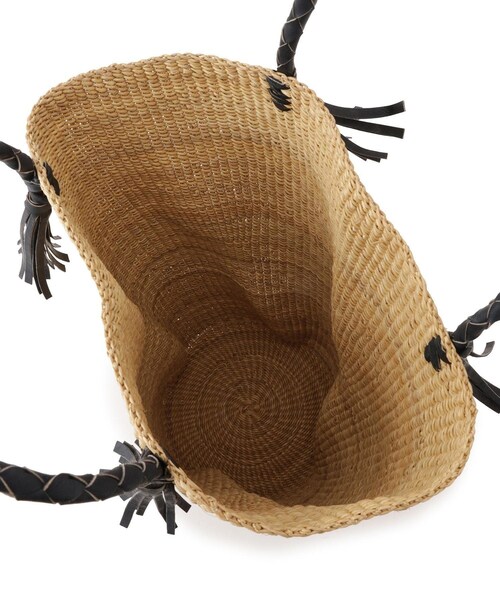 ADAM ET ROPE'（アダムエロペ）の「【J'aDoRe・店舗限定】【African Square（アフリカンスクエアー）】ボルガウェーブフリンジバスケット（かごバッグ・レディース・キナリ・F）」の13枚目の写真