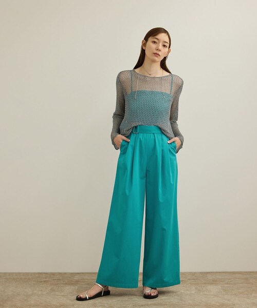 ROPE'(ロペ)の「コットンサテンオールインワン/洗える(つなぎ/オールインワン・レディース・ネイビー/ターコイズ・F)」の17枚目の写真