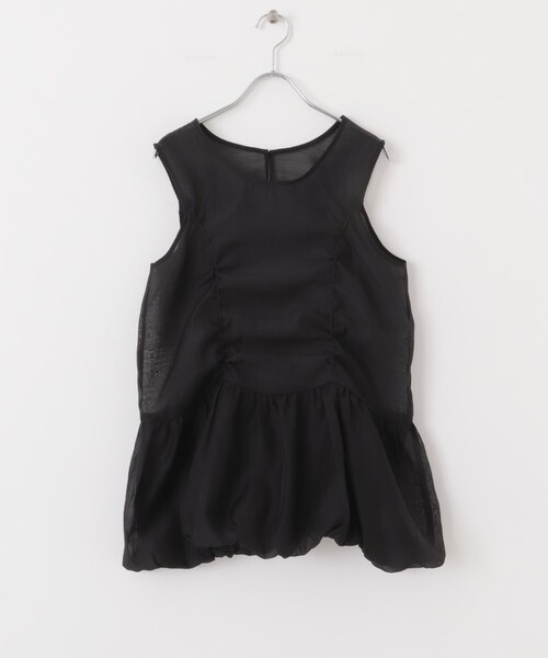 KBF（ケイビーエフ）の「ドロストバルーンスリーブレストップス（チュニック・レディース・IVORY/MAUVE GRAY/BLACK・one）」の22枚目の写真