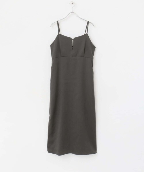 リネンライクストレートキャミワンピース