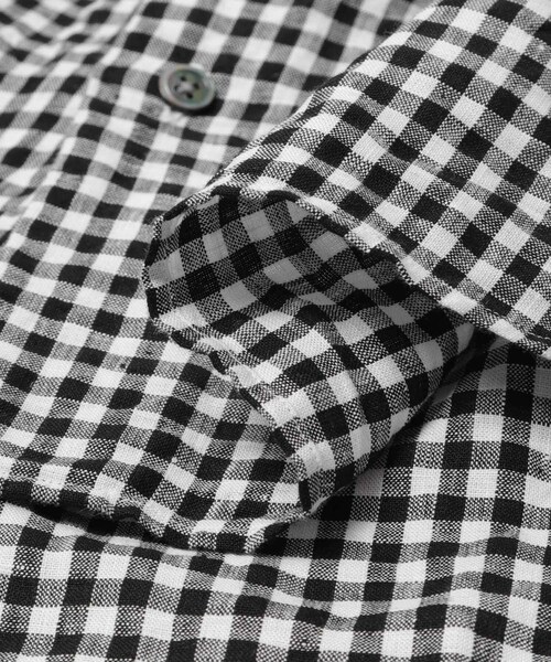 URBAN RESEARCH（アーバンリサーチ）の「PORTER CLASSIC　ROLL UP LINEN GINGHAM SHIRTS（シャツ/ブラウス・メンズ・BLACK/F.BLUE/RED・L/XL/XXL）」の9枚目の写真