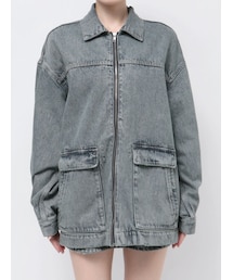 EMODA | ヴィンテージライクオーバーデニムブルゾン(ブルゾン)