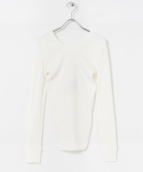 URBAN RESEARCH(アーバンリサーチ)の「HAKUJI Organic Cotton Long-Sleeve Pullover(Tシャツ/カットソー・レディース・BLACK/WHITE/LIME・FREE)」の1枚目の写真