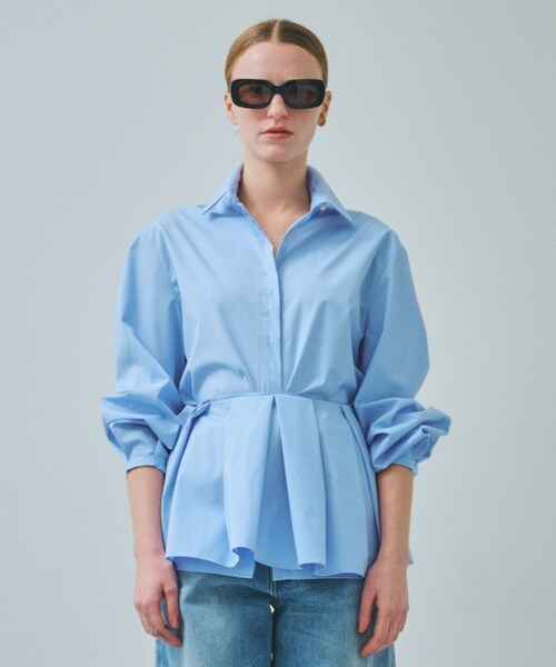ROPE'（ロペ）の「【一部店舗限定】【REALM（レルム）】PEPLUM BLOUSE｜2WAYブラウス　26SS（シャツ/ブラウス・レディース・ホワイト/サックス・38）」の17枚目の写真