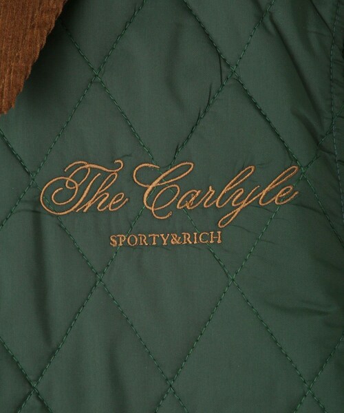 ROPE'（ロペ）の「【SPORTY & RICH（スポーティアンドリッチ】The Carlyle Script Nylon Quilted Jacket（ナイロンジャケット・レディース・グリーン・F）」の8枚目の写真