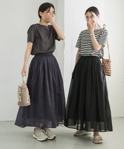 URBAN RESEARCH DOORS(アーバンリサーチドアーズ)の「『UR TECH』ボイルカットドッキングワンピース(ワンピース・レディース・BORDER/PINK/CHARCOAL・M)」の20枚目の写真
