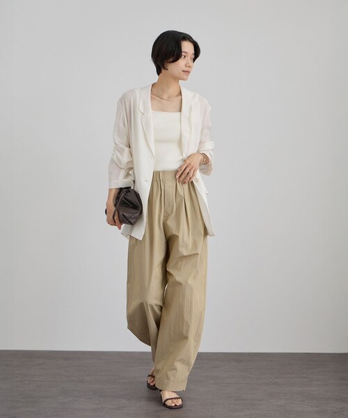 ADAM ET ROPE'(アダムエロペ)の「【W S(ドゥーブル)】ソフトレザードロストミドルバッグ(ハンドバッグ・レディース・ブラック/ダークブラウン・F)」の12枚目の写真