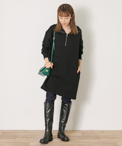 URBAN RESEARCH Sonny Label（アーバンリサーチサニーレーベル）の「ハーフジップスウェットチュニック（チュニック・レディース・オレンジ/グレー/ブラック・FREE）」の10枚目の写真