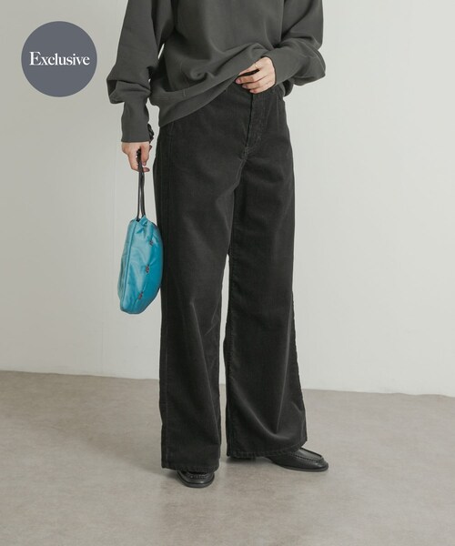 URBAN RESEARCH DOORS（アーバンリサーチドアーズ）の「『別注』Lee×DOORS　コーデュロイパンツ（その他パンツ・レディース・アイボリー/チャコール/パープル・S/M）」の2枚目の写真