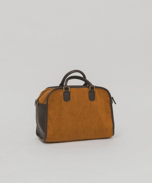 KBF（ケイビーエフ）の「パイルボストンBAG（ボストンバッグ・レディース・CAMEL/CHARCOAL・One）」の3枚目の写真