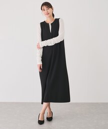 Jayro（ジャイロ）の「カットジョーゼットキーネックジャンスカ（ジャンパースカート）」