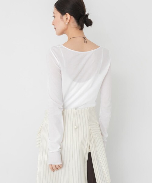 URBAN RESEARCH(アーバンリサーチ)の「THYARD ハイゲージカットソー(Tシャツ/カットソー・レディース・OFF WHITE/BLACK/BROWN・Free)」の9枚目の写真