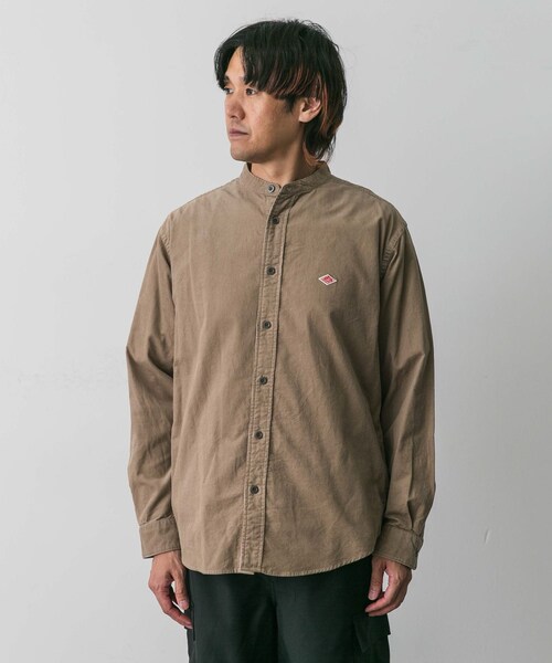 URBAN RESEARCH DOORS（アーバンリサーチドアーズ）の「DANTON　BAND COLLAR SHIRTS LONG-SLEEVE（シャツ/ブラウス・メンズ・MOLE BROWN/SAND BEIGE/CHARCOAL・38/40/42）」の21枚目の写真