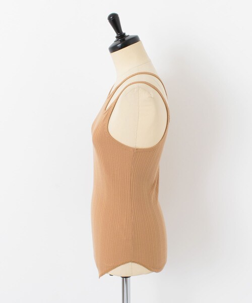 KBF（ケイビーエフ）の「アシメネックタンクトップ（タンクトップ・レディース・CHARCOAL/IVORY/ORG BROWN・one）」の16枚目の写真
