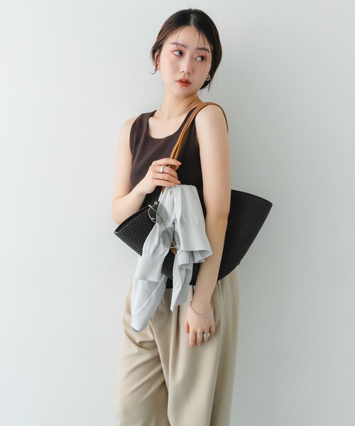 RODE SKO（ロデスコ）の「ブレードバスケットバッグ（かごバッグ・レディース・BLACK/NATURAL・-）」の7枚目の写真
