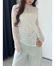 MERCURYDUO | カットレースアシメトップス(Tシャツ/カットソー)