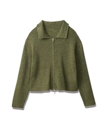 nissen | 【Soiunique】Ｗジップデザイン襟付きニットトップス(ニット/セーター)